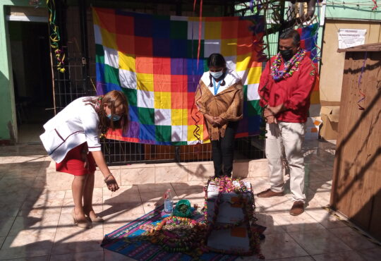Emotiva ceremonia  de Martes Challa en la Central de Vacunación de la Seremi de Salud