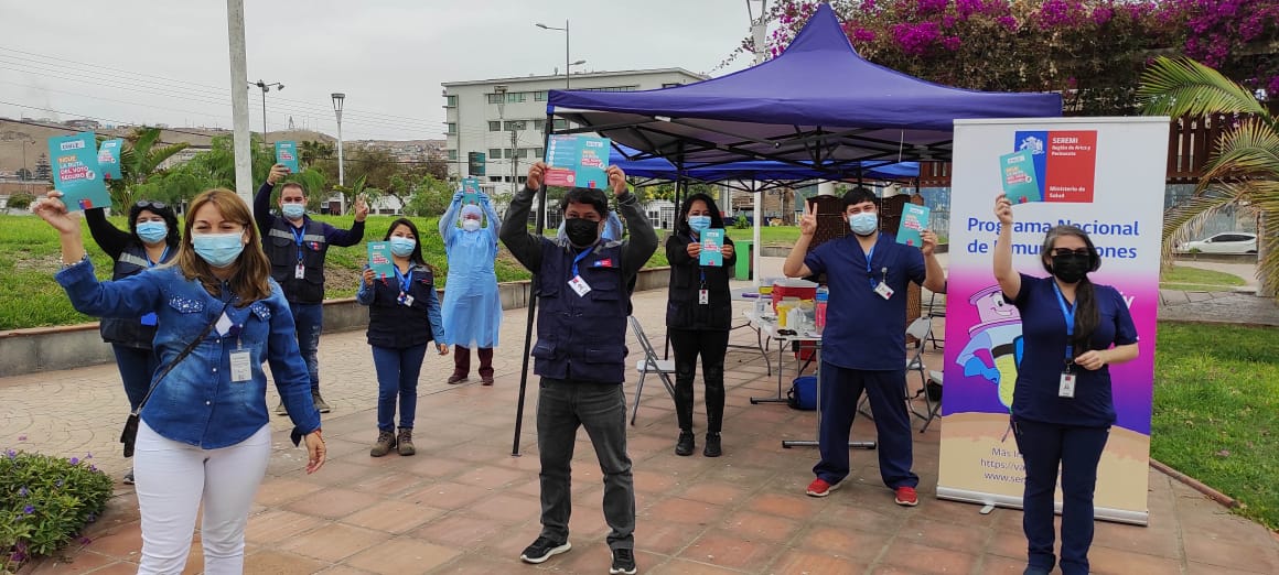 Desde las primeras horas de este sábado la Seremi de Salud lideró  la Ruta Voto Seguro