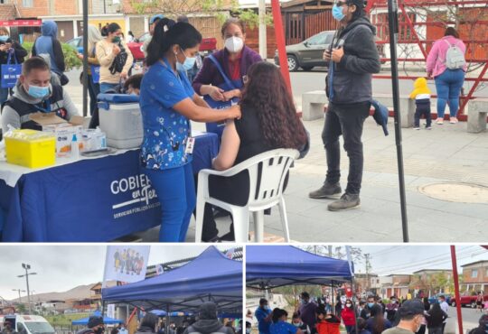 Exitoso operativo de vacunación hoy sábado en parque Punta Norte