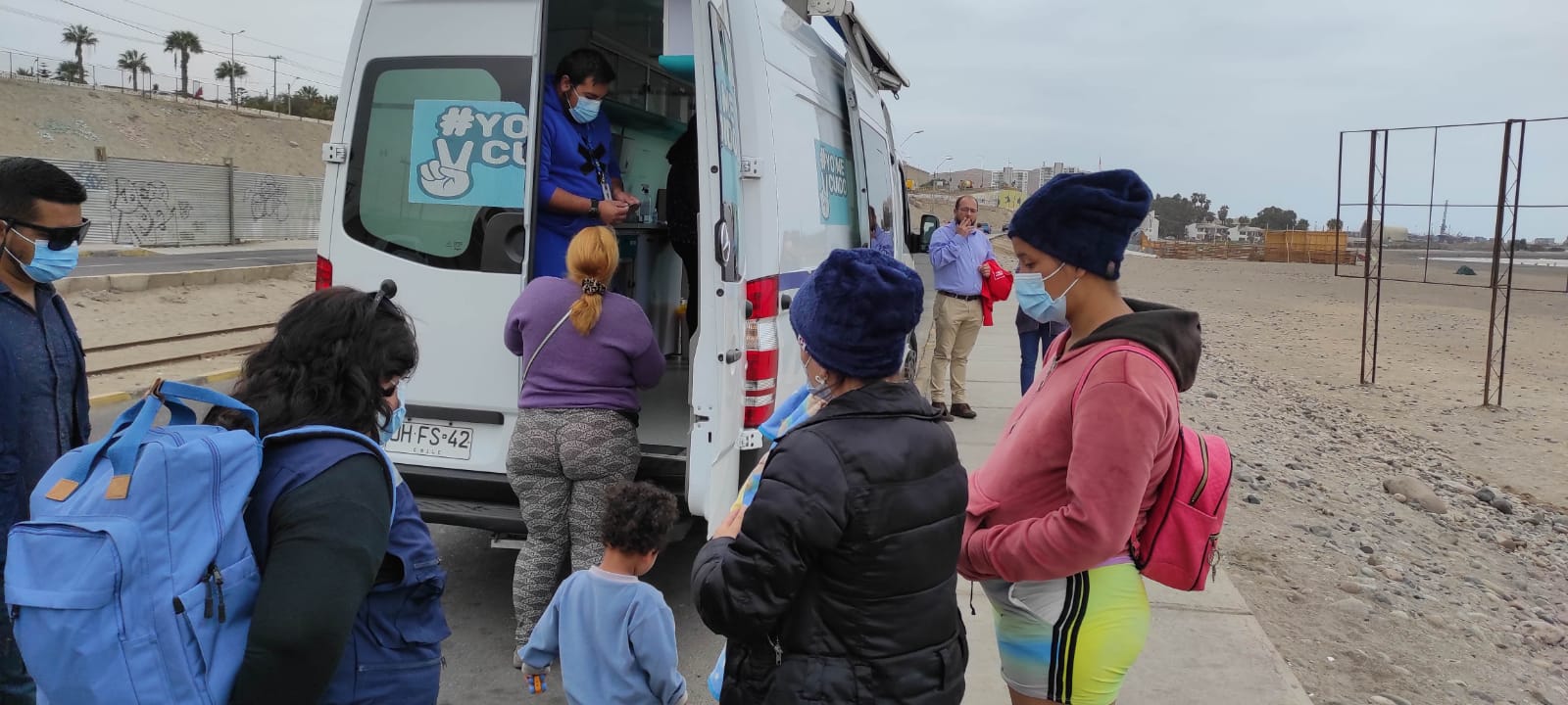 Operativo integrado de salud a migrantes en Chinchorro para evitar contagios a la población