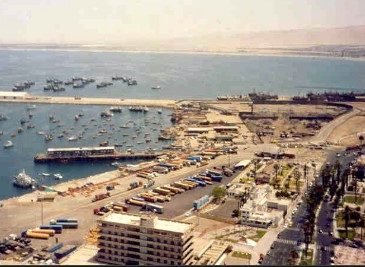 Muelle al servicio de Perú en Arica en estado de abandono