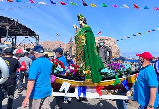 Después de dos años San Pedro volvió presencial a la Caleta de Pescadores