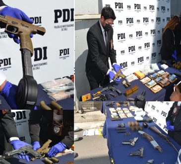 13 imputados caso Tren de Aragua a prisión preventiva y muestran arsenal de la banda