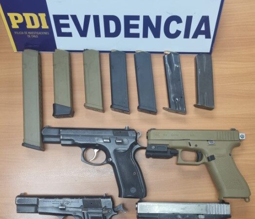 PDI y Fiscalía le dan duro a mafia Tren de Aragua: Caen 3 venezolanos con arsenal