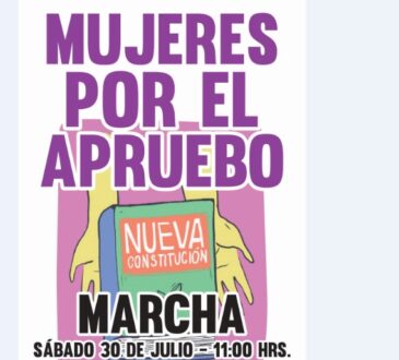 Marcha Mujeres por el Apruebo este sábado 30 de julio en Arica