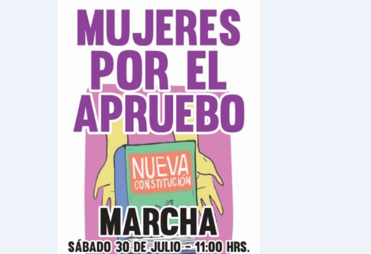Marcha Mujeres por el Apruebo este sábado 30 de julio en Arica