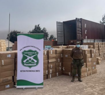 Contrabando avaluado en más de tres mil millones de pesos decomisó Carabineros