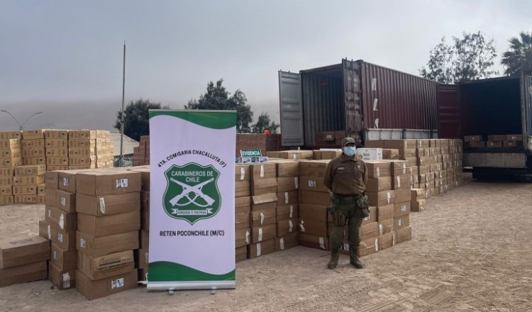 Contrabando avaluado en más de tres mil millones de pesos decomisó Carabineros