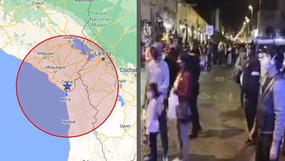 Sismo de gran magnitud en Perú se sintió en Arica y Parinacota