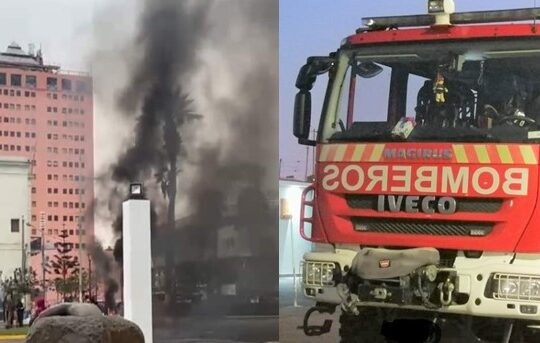 Manifestantes lanzaron piedras a Bomberos en avenida Comandante San Martín