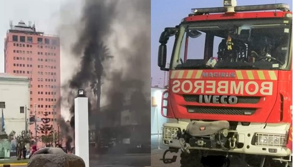Manifestantes lanzaron piedras a Bomberos en avenida Comandante San Martín