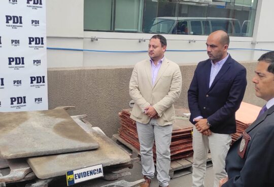 PDI incautó 20 toneladas de cobre fino avaluadas en 200 millones