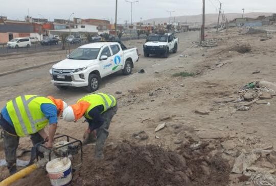 Con resguardo policial la sanitaria trabajó en Cerro Chuño
