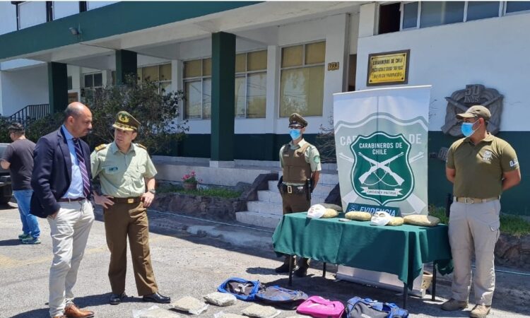 Carabineros ha detenido a 205 narcos con una tonelada y 270 kilos de droga