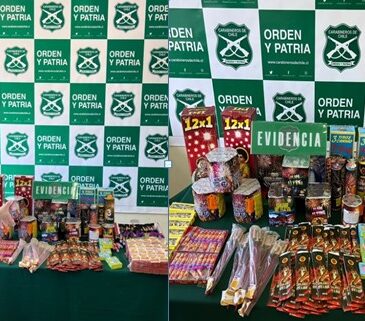 Masivo decomiso de fuegos artificiales en el Agro y hay cuatro detenidos