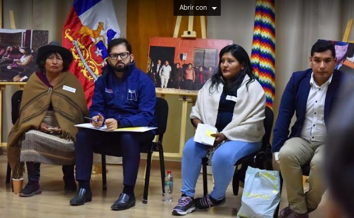 Mujeres indígenas líderes de la región dialogaron con el Presidente Boric
