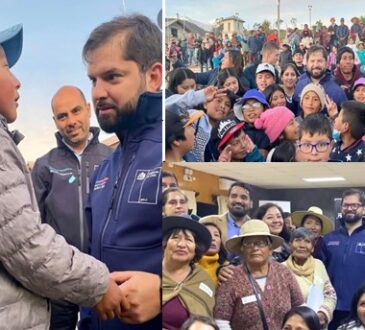 Gran recepción brindó comunidad de Putre al Presidente Gabriel Boric