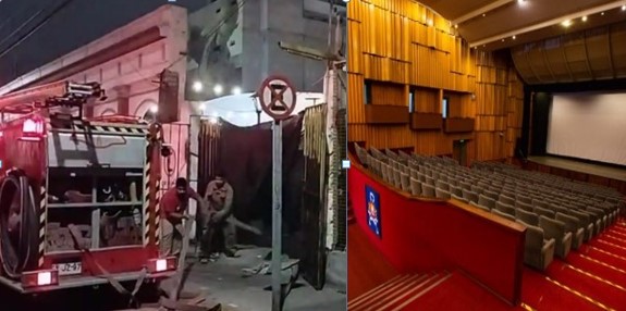 Sujetos en situación de calle provocaron incendio que puso en peligro el Teatro Municipal