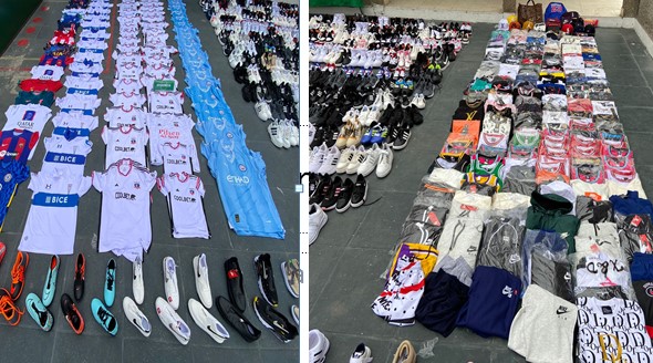 Carabineros decomisó más de 85 millones en poleras y zapatillas falsificadas