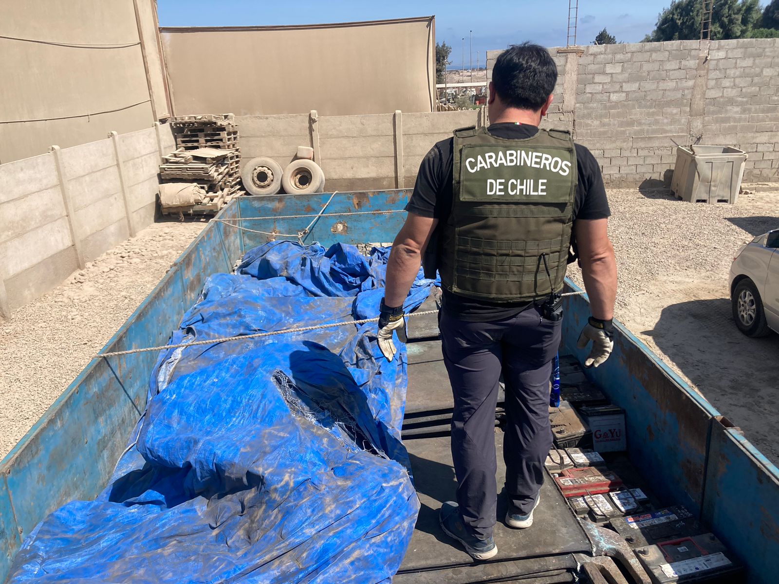Carabineros recuperó cargamento de cátodos de cobre robados en Calama