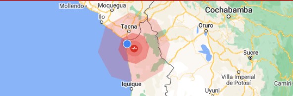 Sismo magnitud 4.2 en Arica