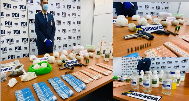 Como en los viejos tiempos de Arica: PDI desarticula laboratorio con más de 270 mil dosis
