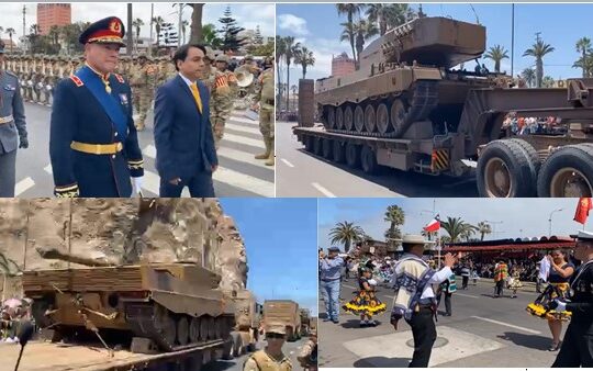 Masiva presencia de la comunidad ariqueña en la Parada Militar 2023