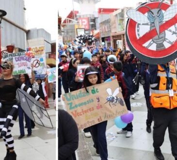 Campaña contra el dengue y en favor del autocuidado se tomó las calles del centro