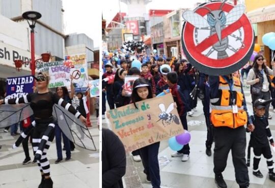 Campaña contra el dengue y en favor del autocuidado se tomó las calles del centro