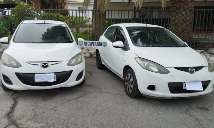 Extranjeros capturados en Poconchile con dos Mazda Demio robados en la madrugada
