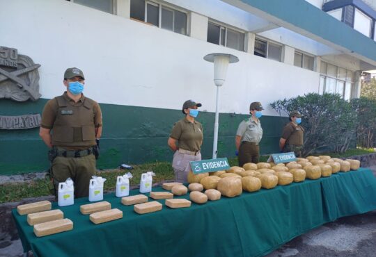 Carabineros capturó bandas criminales con cerca de 900 millones en drogas
