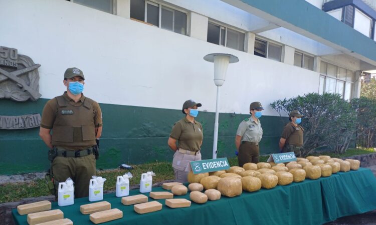 Carabineros capturó bandas criminales con cerca de 900 millones en drogas
