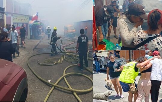 Balance del incendio en población Lautaro: 15 damnificados, 2 casas destruidas y 1 bombero herido