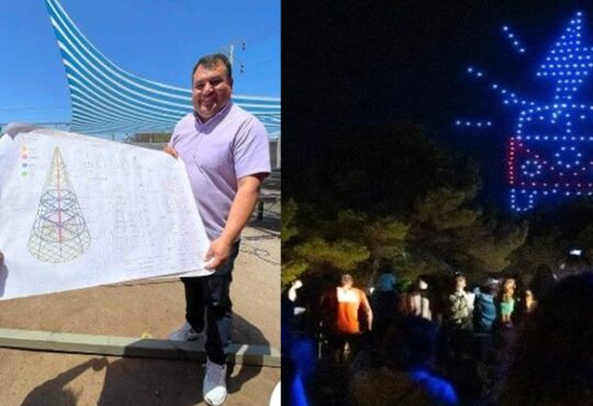 Gigantesco Árbol Navideño bien estructurado se encenderá el domingo 3 en sector Plaza Colón