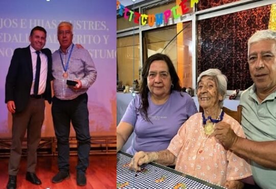 El nuevo Hijo Ilustre Osvaldo “Arica” Hurtado dedicó el nombramiento a su madre Olga y a su esposa Irene