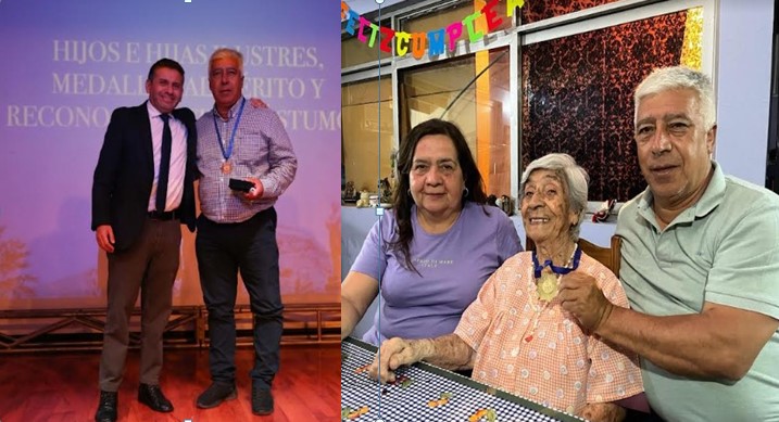 El nuevo Hijo Ilustre Osvaldo “Arica” Hurtado dedicó el nombramiento a su madre Olga y a su esposa Irene