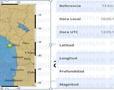 Sismo magnitud 4.7 en Arica