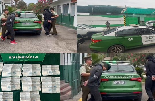 Carabineros capturó a peligrosa  banda que asaltó a empresa y huía hasta con la caja fuerte