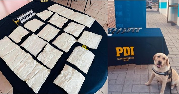 Adosados al cuerpo dos mujeres llevaban a Santiago 10 kilos en ketamina