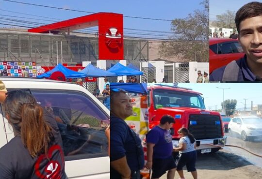 Bomberos comprometidos con la Teletón: Lavaron todos los autos post llovizna