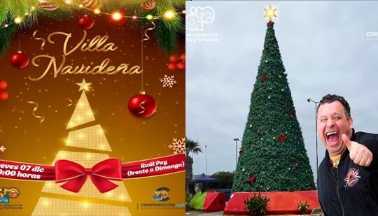 Gobierno Regional enciende este jueves el Árbol de Navidad en playa Chinchorro