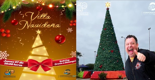 Gobierno Regional enciende este jueves el Árbol de Navidad en playa Chinchorro