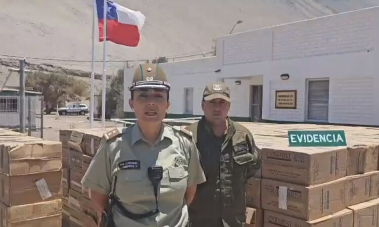Carabineros incautó 720 millones de pesos en contrabando de cigarrillos
