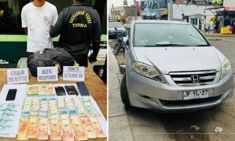 En Tacna cayó terror de turistas chilenos: Robó 5 mil soles de auto estacionado frente a Solari Plaza