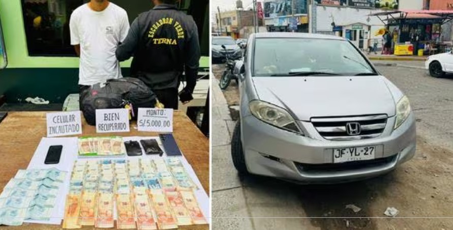 En Tacna cayó terror de turistas chilenos: Robó 5 mil soles de auto estacionado frente a Solari Plaza