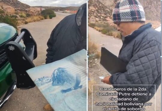 Conductor detenido en la ruta internacional a Bolivia por intentar sobornar a Carabineros