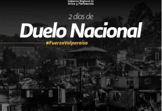 Decretan duelo nacional y Gobierno Regional inició coordinaciones para ayudar a Valparaíso