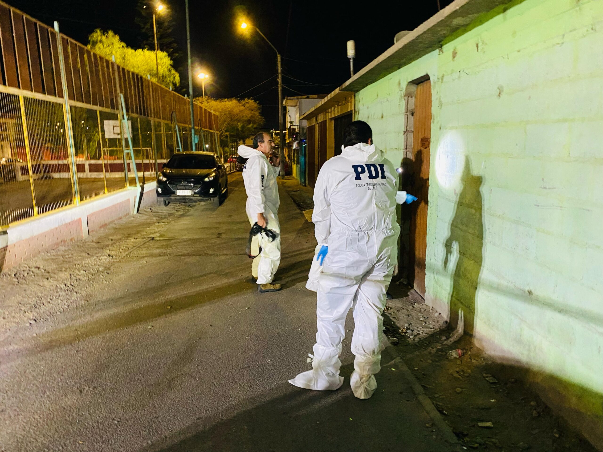 PDI Arica investiga homicidio con arma de fuego en calle Rodrigo de Araya