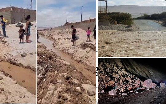 Alerta temprana por lluvias en la precordillera y sector pampa en región de Arica y Parinacota