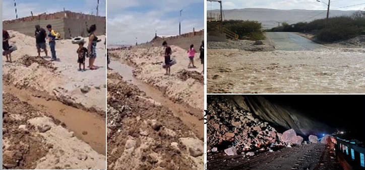 Alerta temprana por lluvias en la precordillera y sector pampa en región de Arica y Parinacota